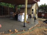 Pouring the concrete